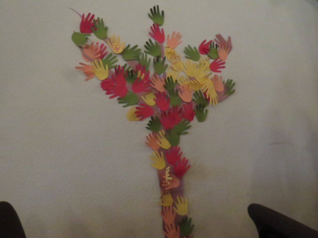 Prayer tree of hands